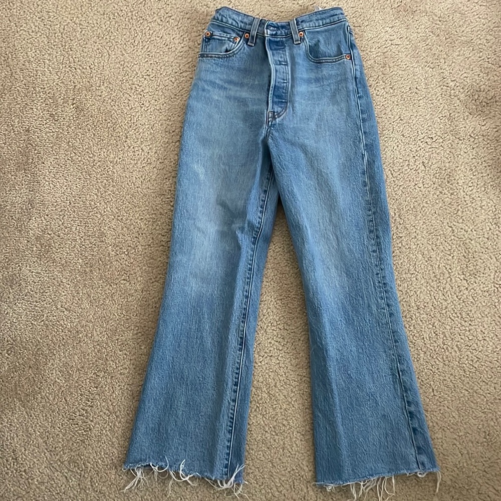 Levi Strauss High Waist Crop Flare Jean